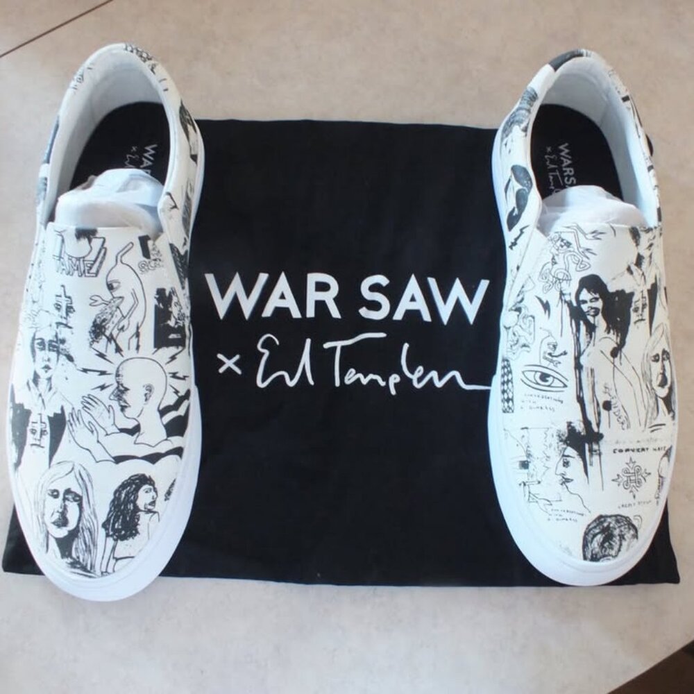 Men's Warsaw x Ed Templeton super limited signed canvas shoes